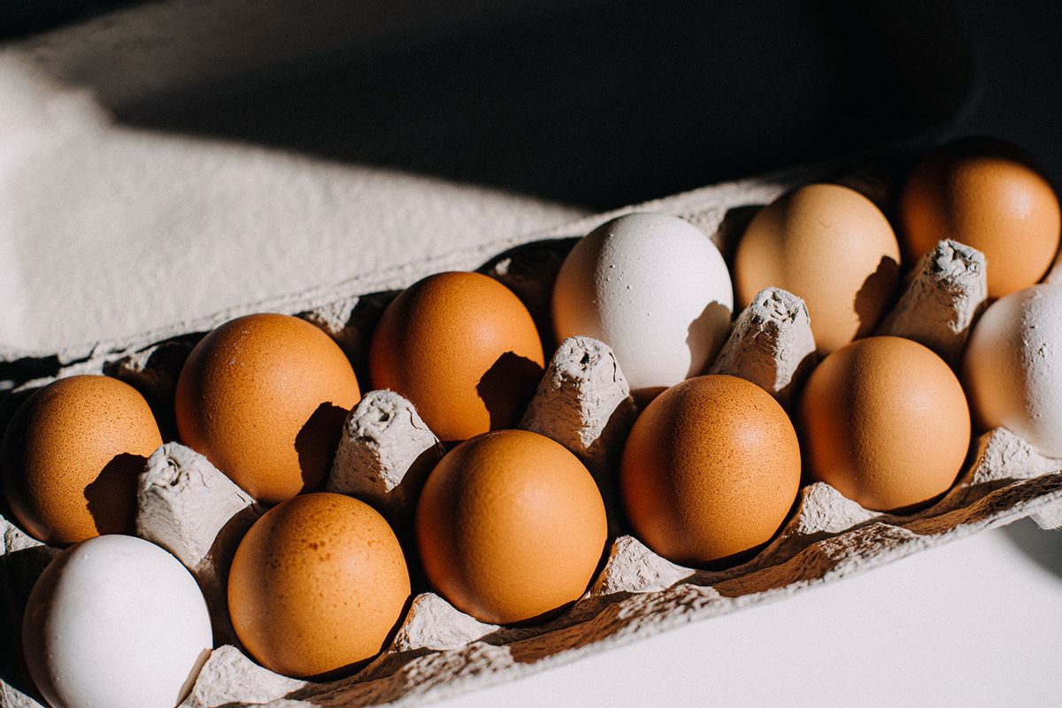 Eggs in a carton (Getty Images/Stefania Pelfini, La Waziya Photography)