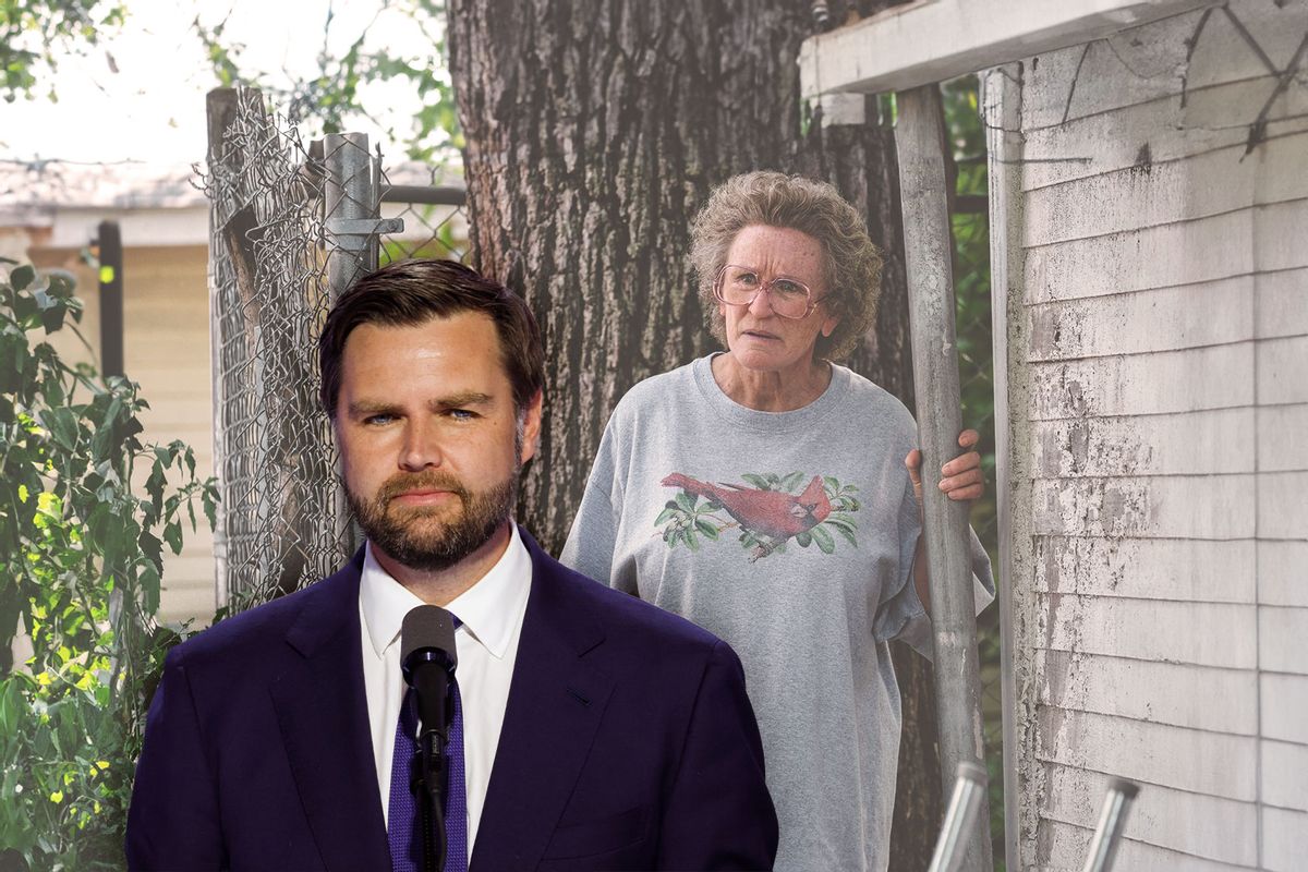 U.S. Sen. J.D. Vance (R-OH)  | Glenn Close ("Mamaw") in "Hillbilly Elegy" (Photo illustration by Salon/Getty Images/Lacey Terrell/NETFLIX)