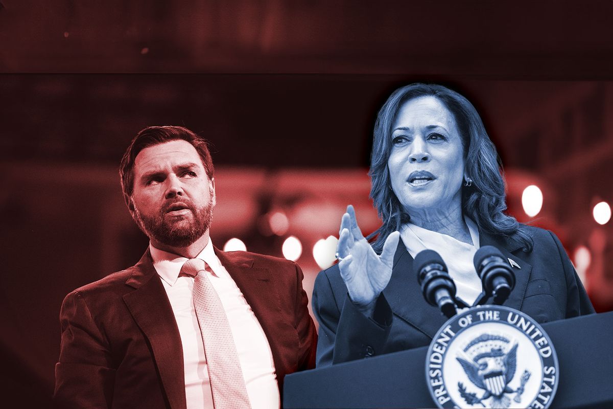 JD Vance and Kamala Harris (Photo illustration by Salon/Getty Images)