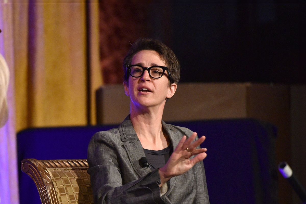 Rachel Maddow speaks onstage at The International Women's Media Foundation's 28th Annual Courage In Journalism Awards Ceremony at Cipriani 42nd Street on October 18, 2017 in New York City. (Bryan Bedder/Getty Images for IWMF)