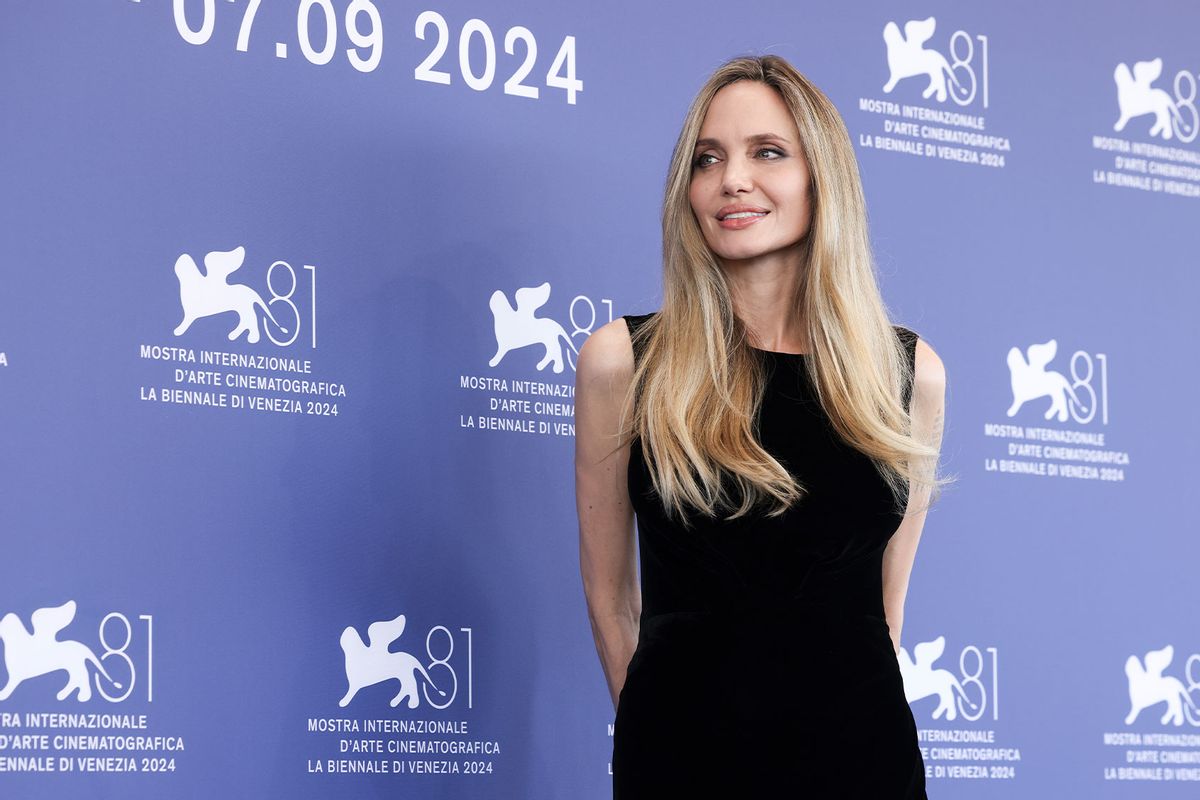 Angelina Jolie attends a photocall for "Maria" during the 81st Venice International Film Festival at on August 29, 2024 in Venice, Italy. (Stefania D'Alessandro/WireImage/Getty Images)