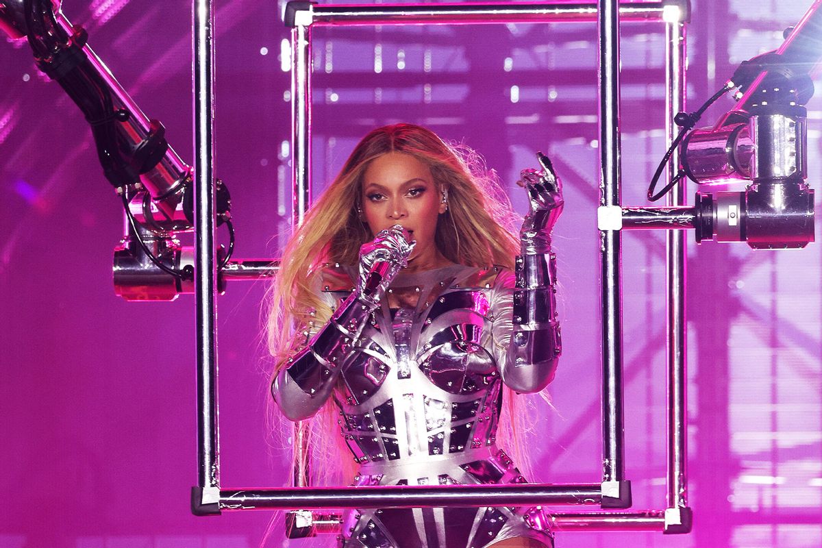 Beyoncé performs onstage during the "RENAISSANCE WORLD TOUR" at Rogers Centre on July 08, 2023 in Toronto, Ontario. (Kevin Mazur/WireImage for Parkwood)