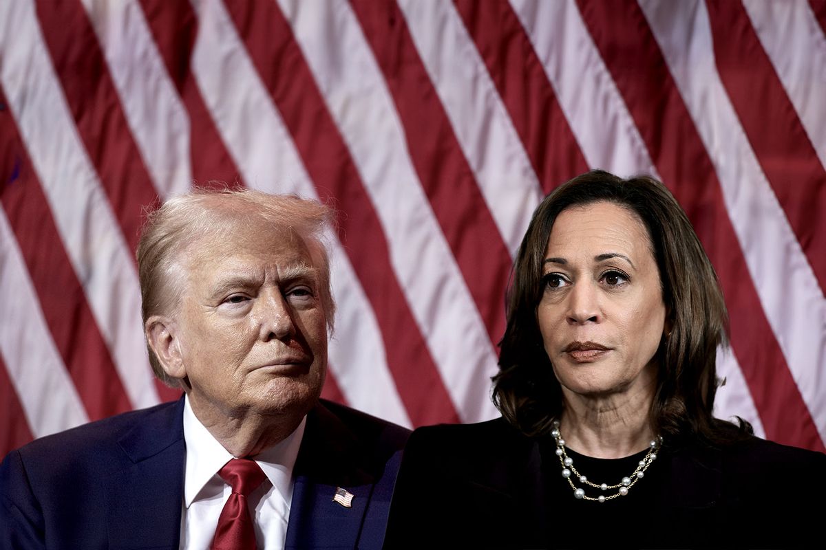 Donald Trump and Kamala Harris (Photo illustration by Salon/Getty Images)