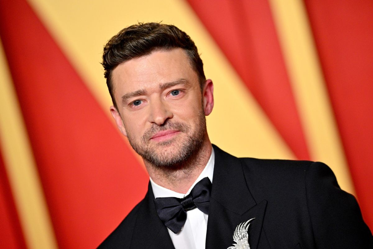 Justin Timberlake attends the 2024 Vanity Fair Oscar Party Hosted By Radhika Jones at Wallis Annenberg Center for the Performing Arts on March 10, 2024, in Beverly Hills, California.  (Lionel Hahn/Getty Images)