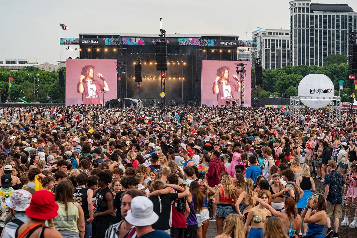 A general view of the atmosphere during Lollapalooza at Grant Park on August 05, 2023 in Chicago, Illinois. (Erika Goldring/WireImage/Getty Images)