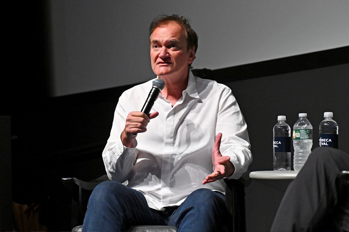 Quentin Tarantino speaks onstage at the "Jackie Brown" screening during the 2024 Tribeca Festival at SVA Theater on June 14, 2024 in New York City. (Roy Rochlin/Getty Images for Tribeca Festival)