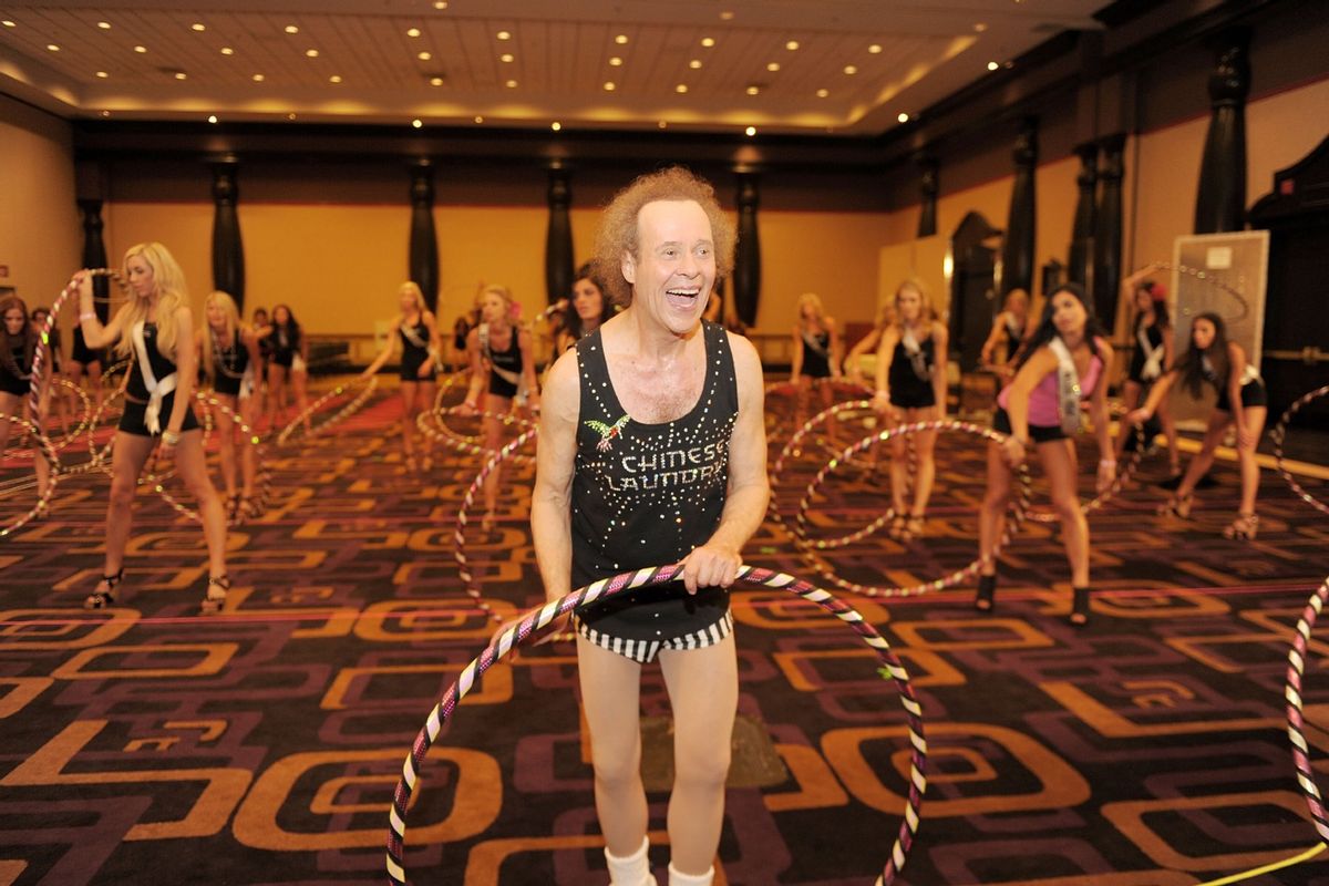 Richard Simmons at the Chinese Laundry Presents The Miss USA Hula Hoop Competition With Richard Simmons at Las Vegas NV.  (Denise Truscillo/WireImage)