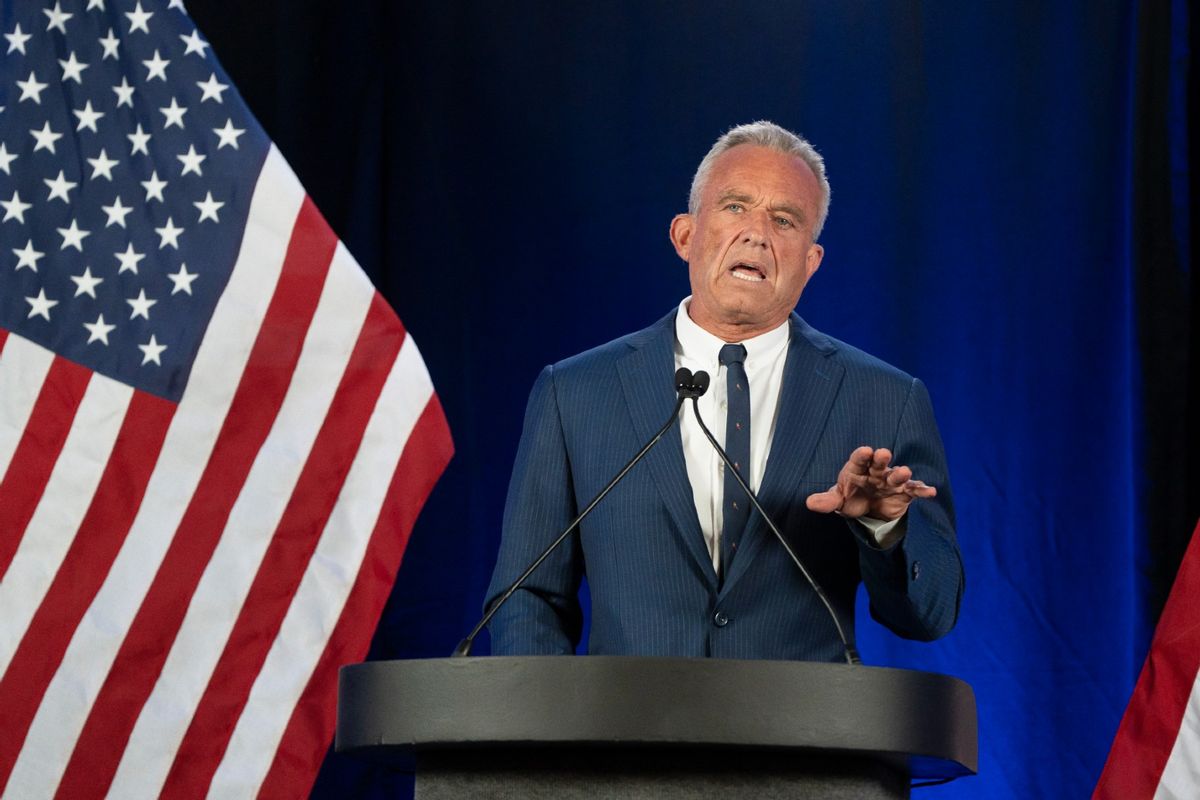 Former Presidential candidate Robert F. Kennedy Jr. delivers remarks at the Renaissance Phoenix Downtown Hotel on August 23, 2024, in Phoenix, Arizona.  (Rebecca Noble/Getty Images)