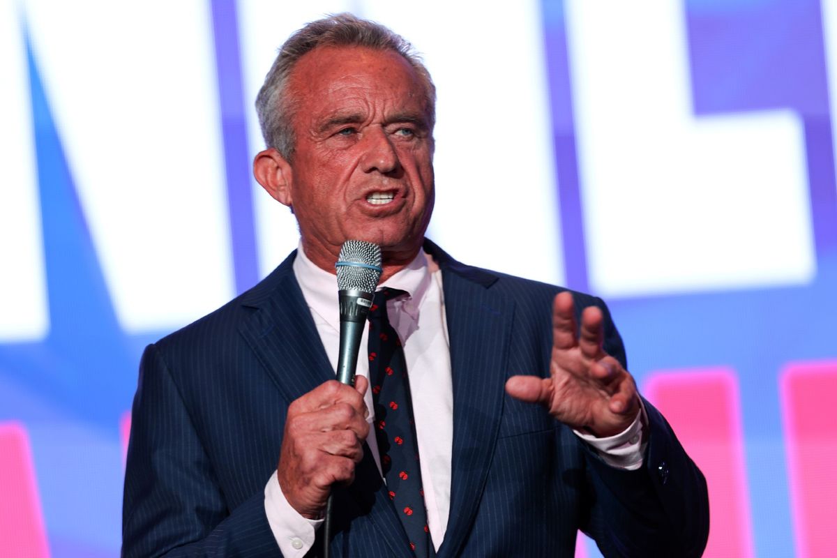 Independent presidential candidate Robert F. Kennedy Jr. speaks at the Libertarian National Convention on May 24, 2024 in Washington, DC. (Kevin Dietsch/Getty Images)