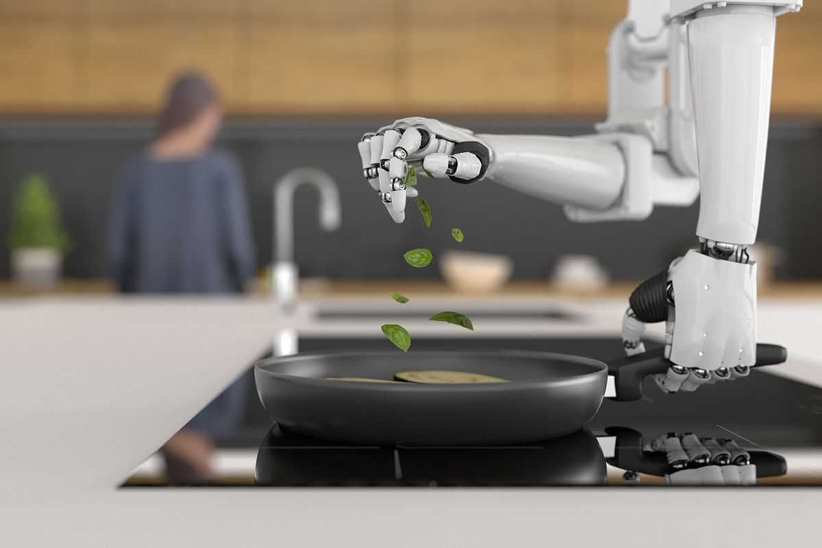 Robotic chef cooking (Getty Images/piranka)