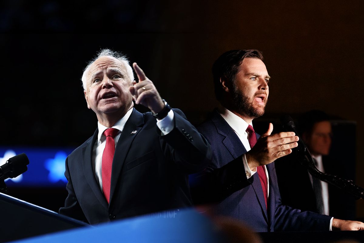 Tim Walz and JD Vance (Photo illustration by Salon/Getty Images)