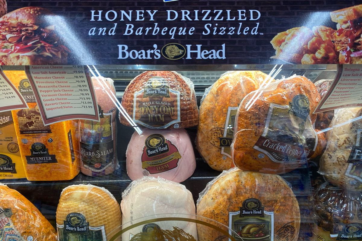 Boars Head Deli meats display in Grocery Store, Queens, New York. (Lindsey Nicholson/UCG/Universal Images Group via Getty Images)