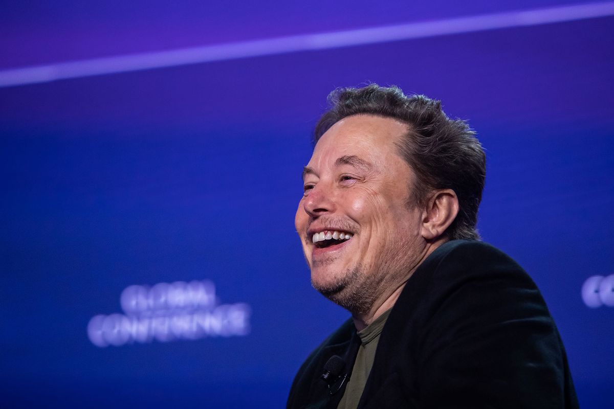 Elon Musk, co-founder of Tesla and SpaceX and owner of X Holdings Corp., speaks at the Milken Institute's Global Conference at the Beverly Hilton Hotel,on May 6, 2024 in Beverly Hills, California. (Apu Gomes/Getty Images)