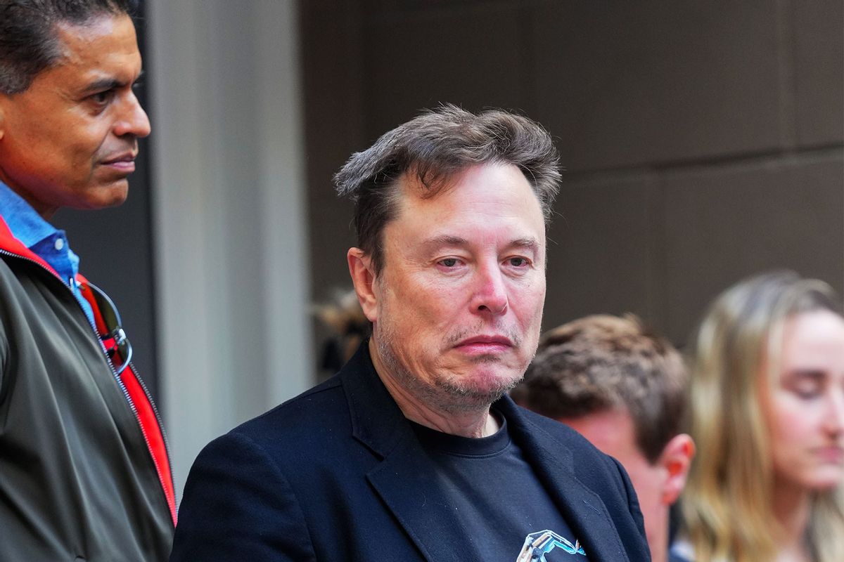 Elon Musk is seen at the 2024 US Open Tennis Championships on September 08, 2024 in New York City. (Gotham/GC Images/Getty Images)