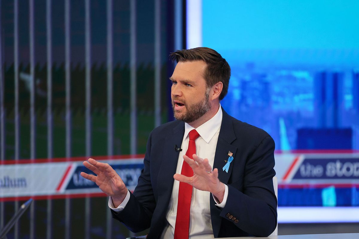 Republican vice presidential nominee, U.S. Senator J.D. Vance (R-OH) visits "The Story with Martha MacCallum" at Fox News Channel Studios on September 11, 2024 in New York City. (Dia Dipasupil/Getty Images)