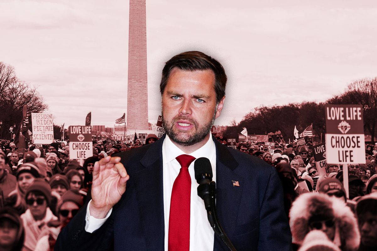 JD Vance | Pro-life supporters gather on the National Mall in Washington, DC ahead of the March for Life (Photo illustration by Salon/Getty Images)