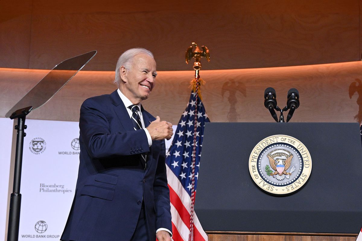 U.S. President Joe Biden speaks at the Bloomberg Global Business Forum on September 24, 2024 in New York City. (Bryan Bedder/Getty Images for Bloomberg Philanthropies)