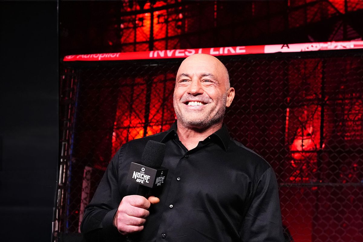 Joe Rogan and Daniel Cormier announce the fights during the UFC 306 at Riyadh Season Noche UFC event at Sphere on September 14, 2024 in Las Vegas, Nevada. (Chris Unger/Zuffa LLC/Getty Images)