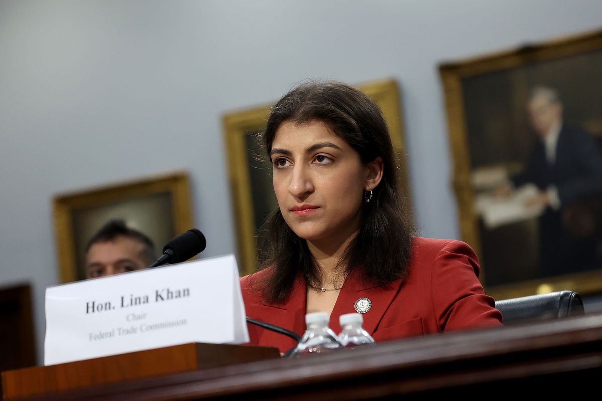 Lina Khan, Chair of the Federal Trade Commission (FTC), testifies before the House Appropriations Subcommittee at the Rayburn House Office Building on May 15, 2024 in Washington, DC. (Kevin Dietsch/Getty Images)