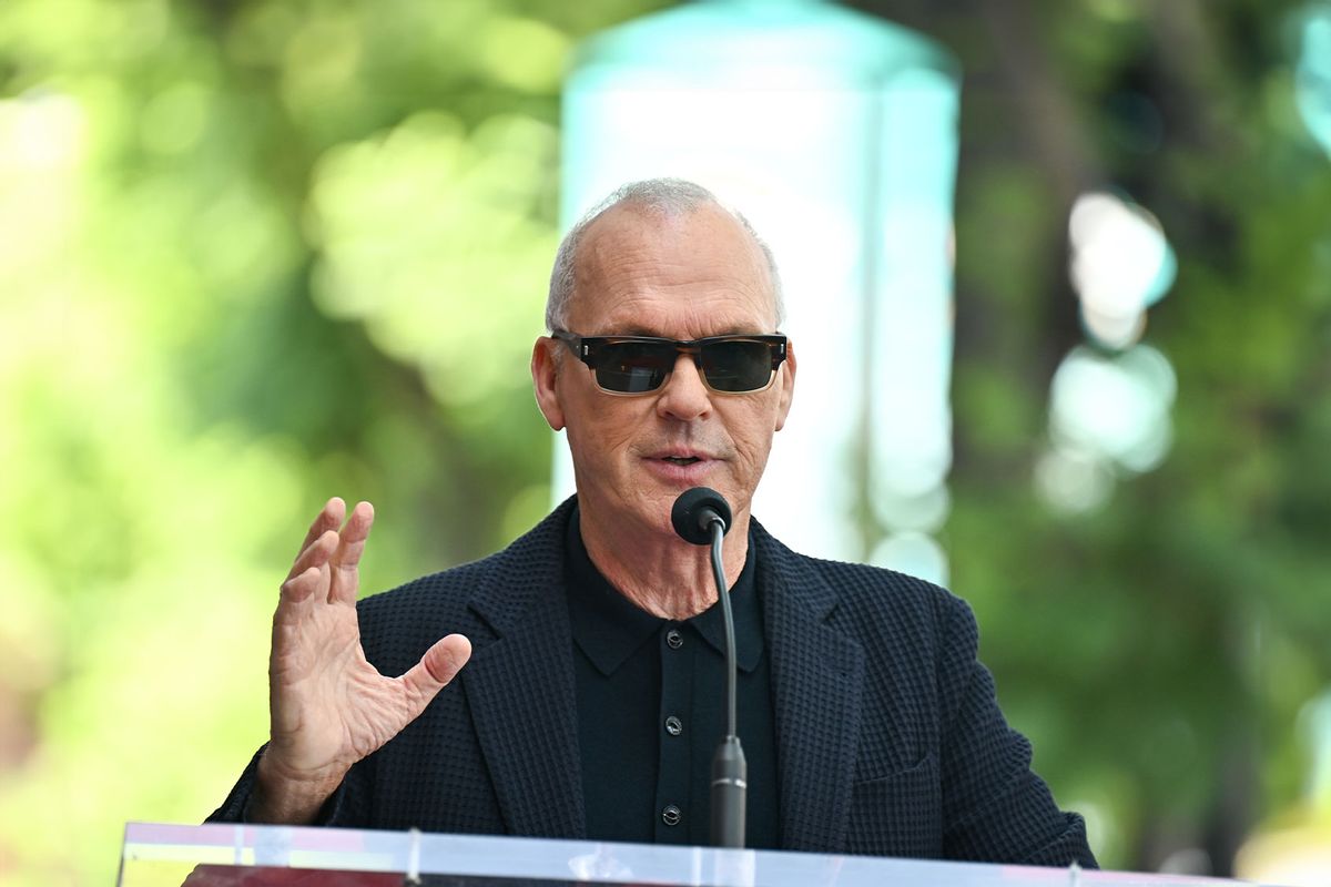 Michael Keaton at the ceremony honoring Tim Burton with a star on the Hollywood Walk of Fame on September 3, 2024 in Los Angeles, California. (Michael Buckner/Variety via Getty Images)