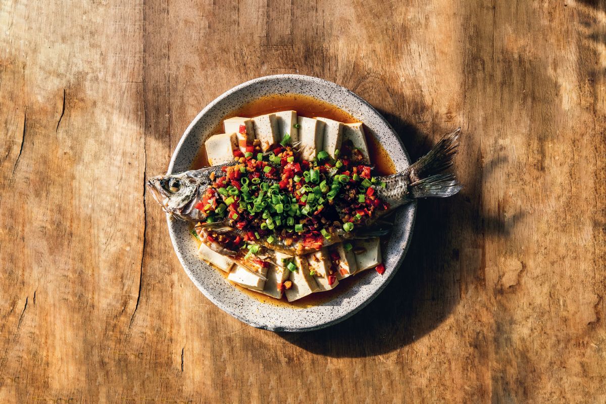 Steamed Whole Fish with Tofu (Photo courtesy of Betty Liu)