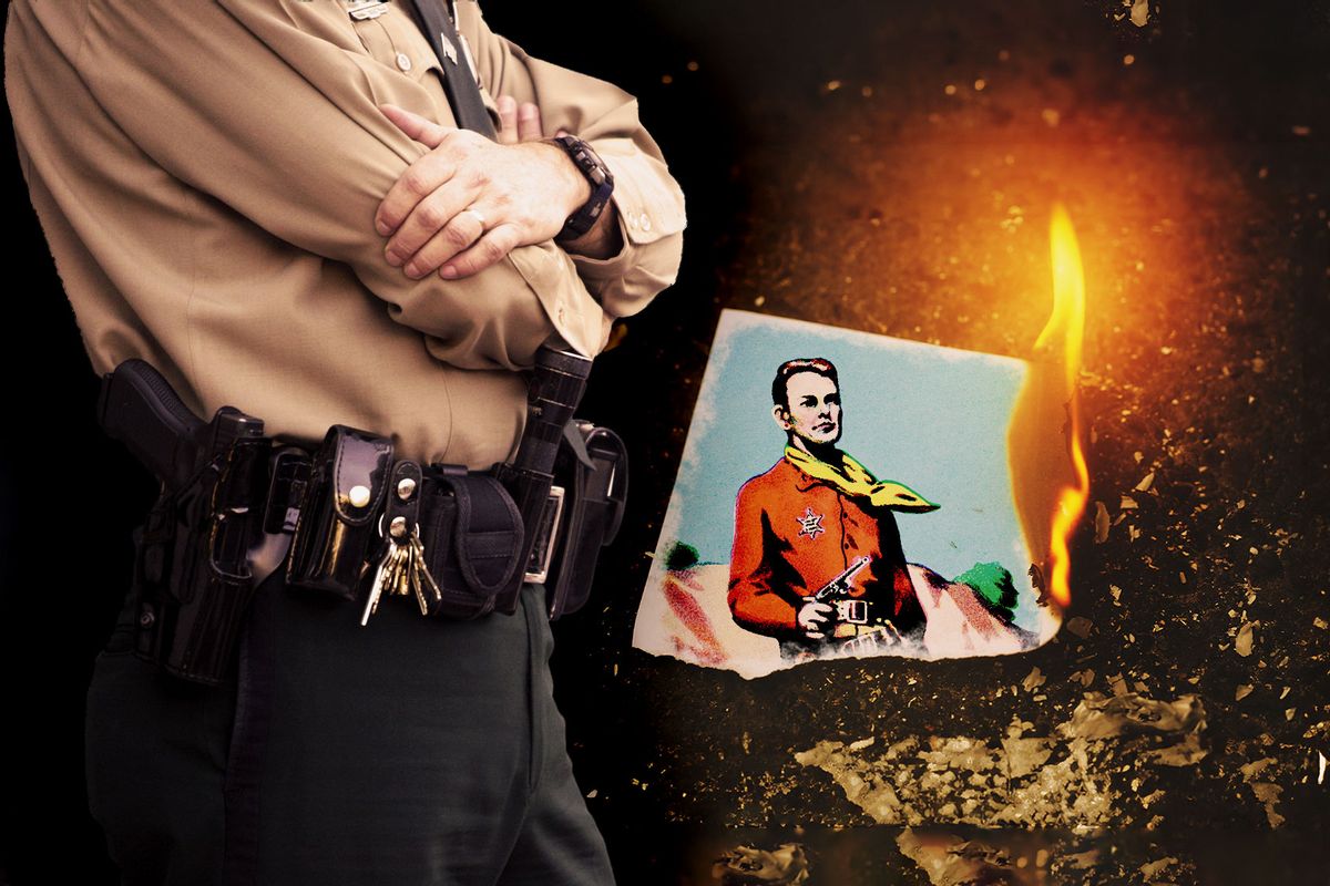 Cartoon sheriff image burning (Photo illustration by Salon/Getty Images)