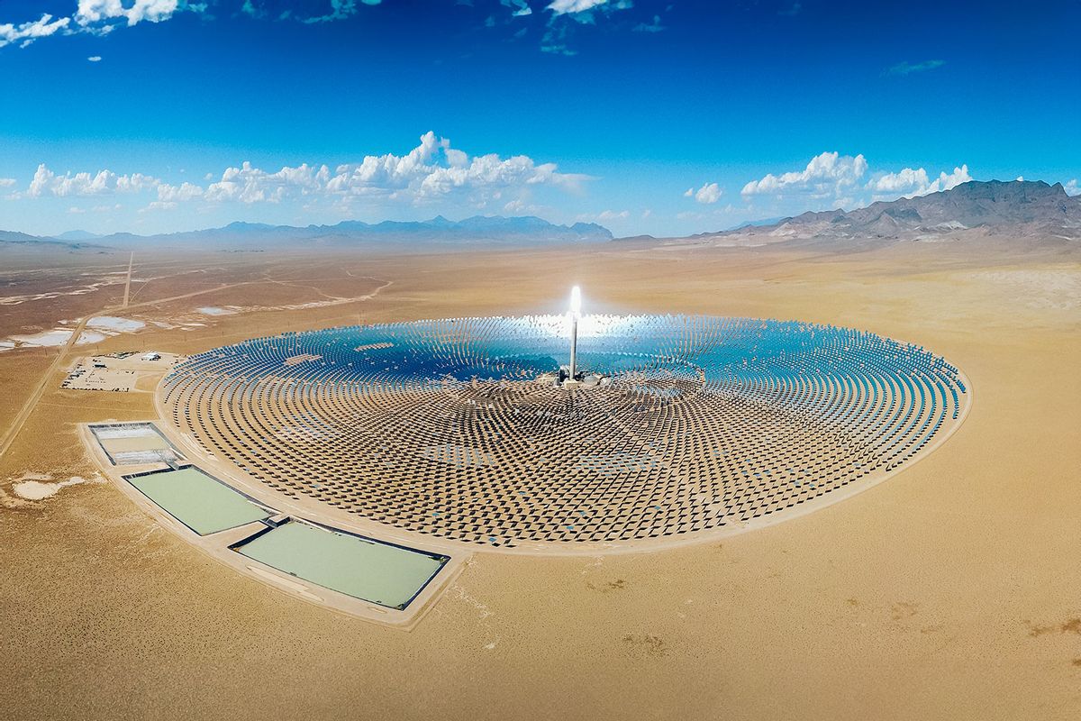 A Solar Thermal Power Station in the Nevada Desert (Getty Images/ferrantraite)
