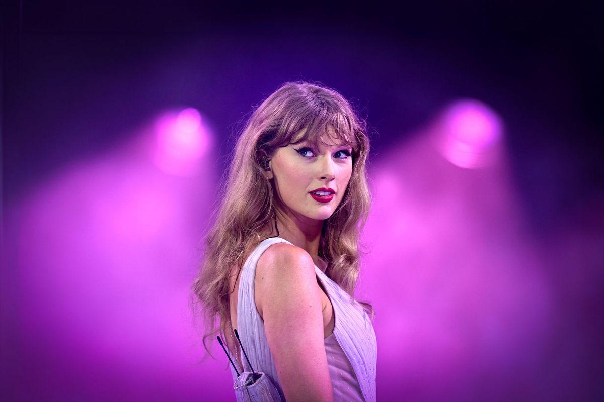 Taylor Swift performs onstage during "Taylor Swift | The Eras Tour" at Wembley Stadium on August 15, 2024 in London, England. (Gareth Cattermole/TAS24/Getty Images for TAS Rights Management)