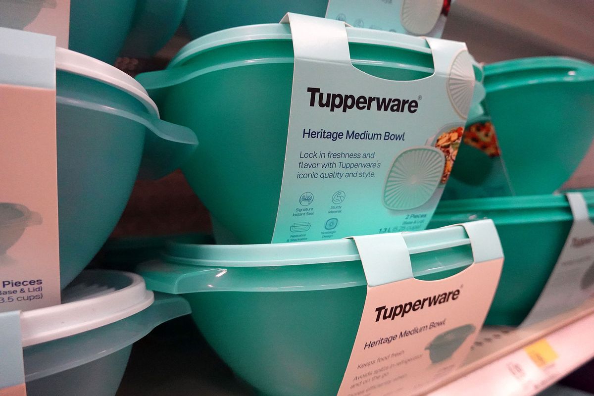 Tupperware products are offered for sale at a retail store on April 10, 2023 in Chicago, Illinois. (Scott Olson/Getty Images)