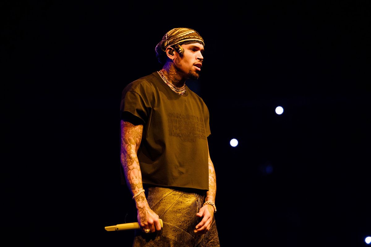 Singer Chris Brown performing at Crypto.com Arena on August 06, 2024 in Los Angeles, California. (Kayla DeLaura/Getty Images)