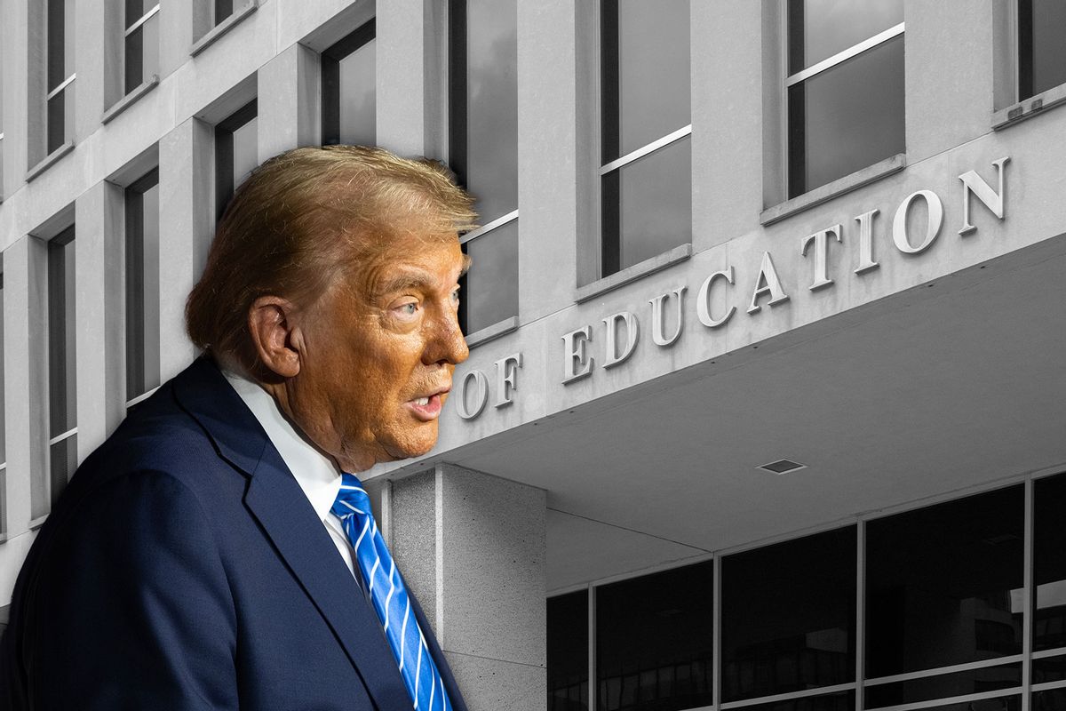 Donald Trump | Lyndon B. Johnson Department of Education building in Washington, DC (Photo illustration by Salon/Getty Images)