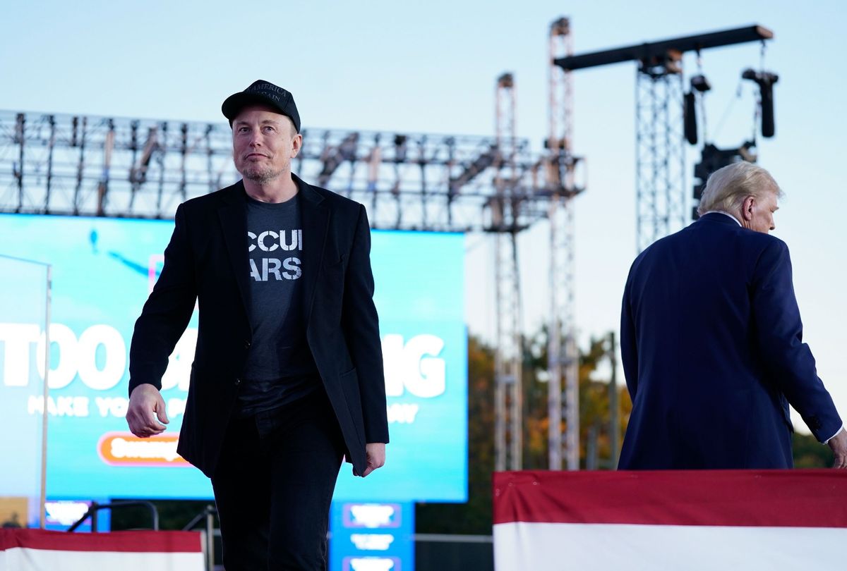 Tesla and SpaceX CEO Elon Musk at a campaign event with former President Donald Trump, Saturday, Oct. 5, 2024, in Butler, Pa. (Jabin Botsford/The Washington Post via Getty Images)