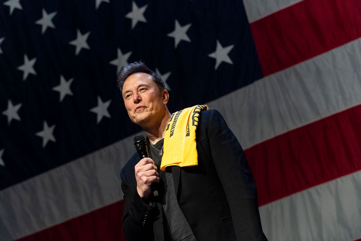 SpaceX and Tesla founder Elon Musk speaks at a town hall with Republican candidate U.S. Senate Dave McCormick at the Roxain Theater on October 20, 2024 in Pittsburgh, Pennsylvania. (Michael Swensen/Getty Images)