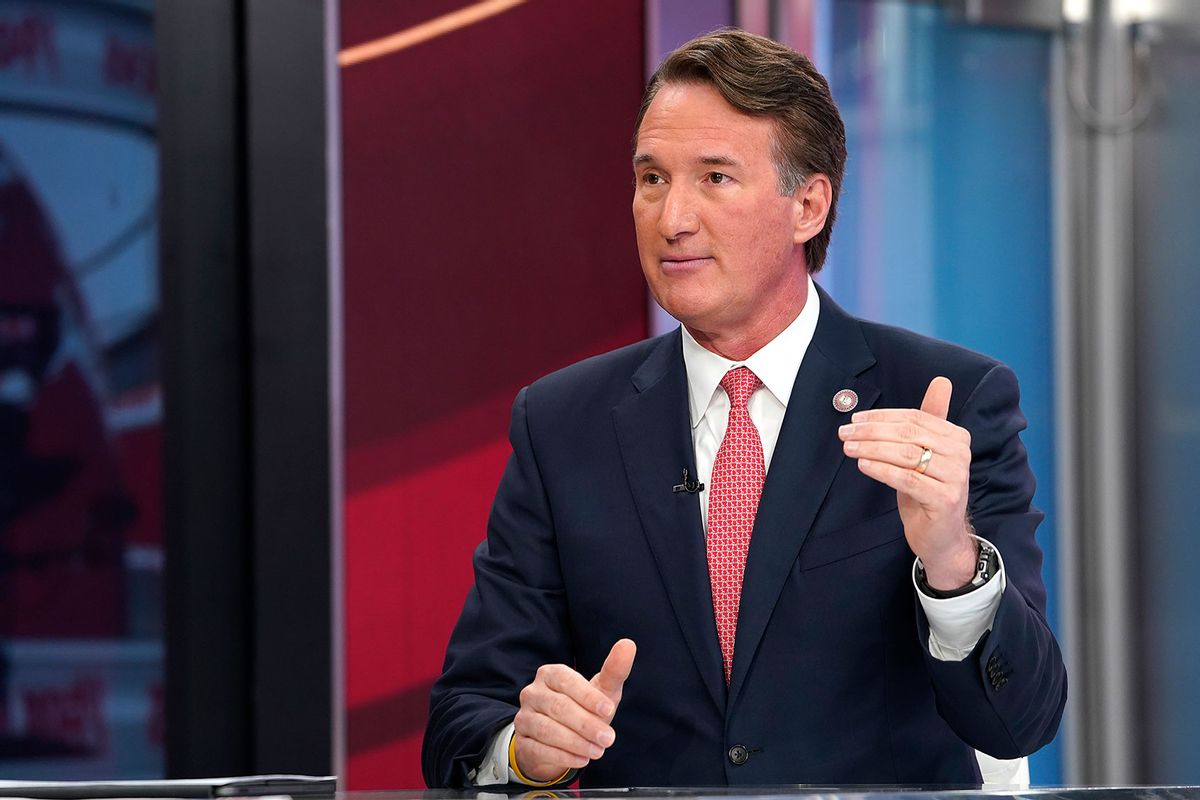 Virginia Governor Glenn Youngkin speaks during "Fox & Friends" at Fox News Channel Studios on October 10, 2024 in New York City. (John Lamparski/Getty Images)