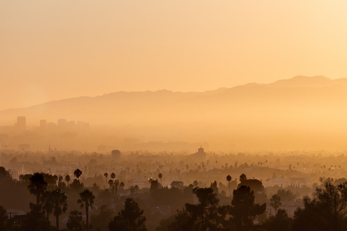 LOS ANGELES, CALIFORNIA - SEPTEMBER 06: A view of Beverly Hills seen from Elysian Park on September 6, 2024 in Los Angeles, California. This week's heat wave hits parts of Southern California with triple-digit temperatures. (Photo by Apu Gomes/Getty Images)