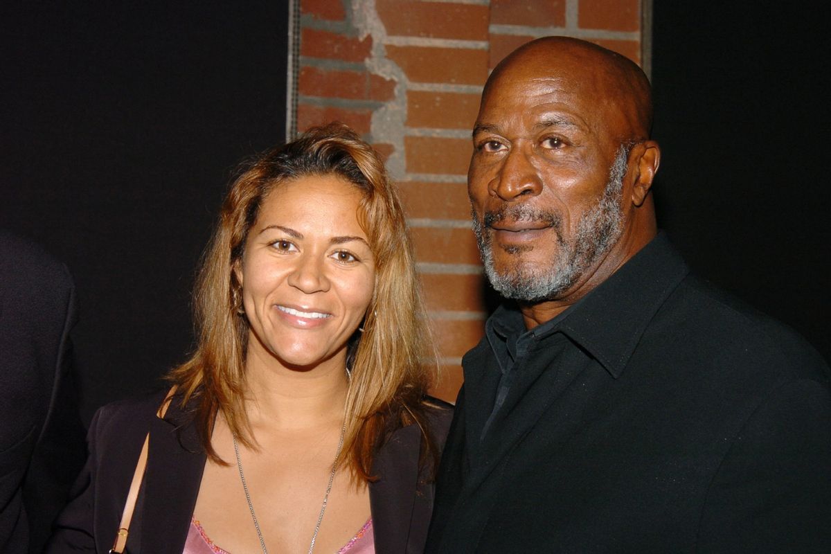 John Amos (right) and daughter Shannon during Cure Autism Now Celebrates Third Annual "Acts of Love" - After Party at Lucques Restaurant in Los Angeles, California, United States. (J.Sciulli/WireImage for Cure Autism Now/Getty)