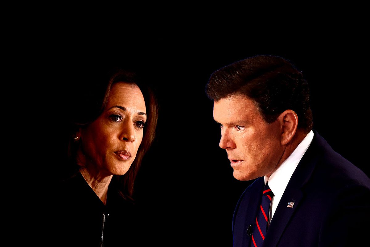 Kamala Harris and Bret Baier (Photo illustration by Salon/Getty Images)