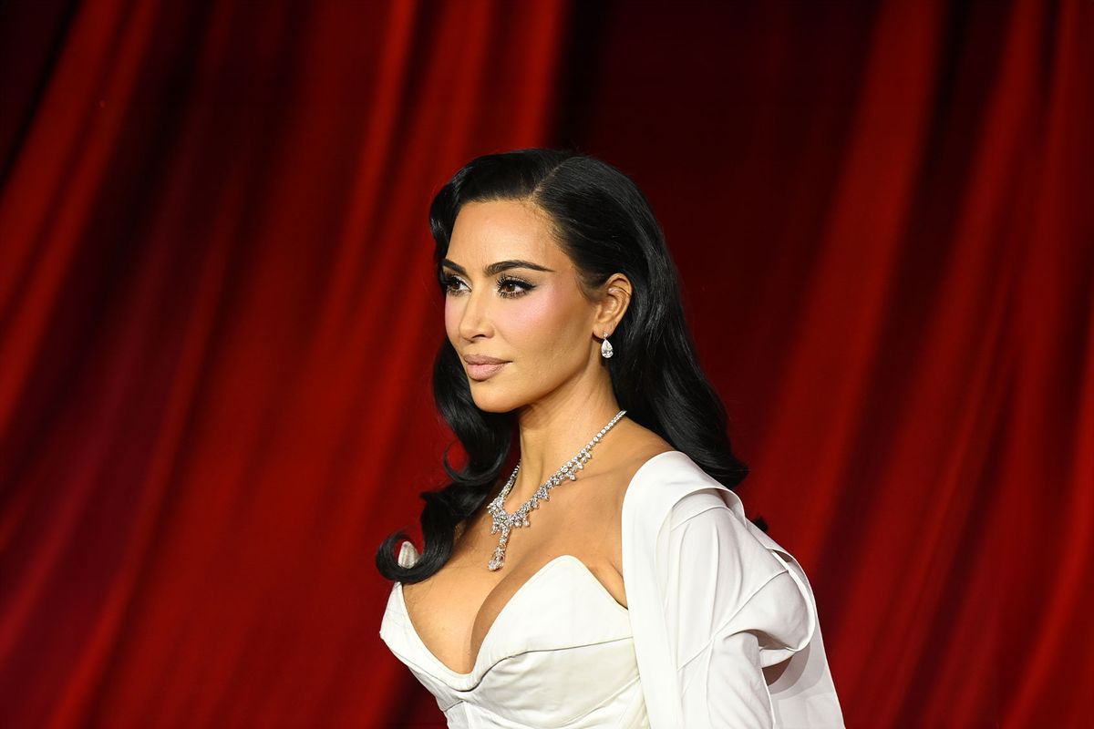 Kim Kardashian at the Fourth Annual Academy Museum Gala held at Academy Museum of Motion Pictures on October 19, 2024 in Los Angeles, California. (Gilbert Flores/WWD via Getty Images)