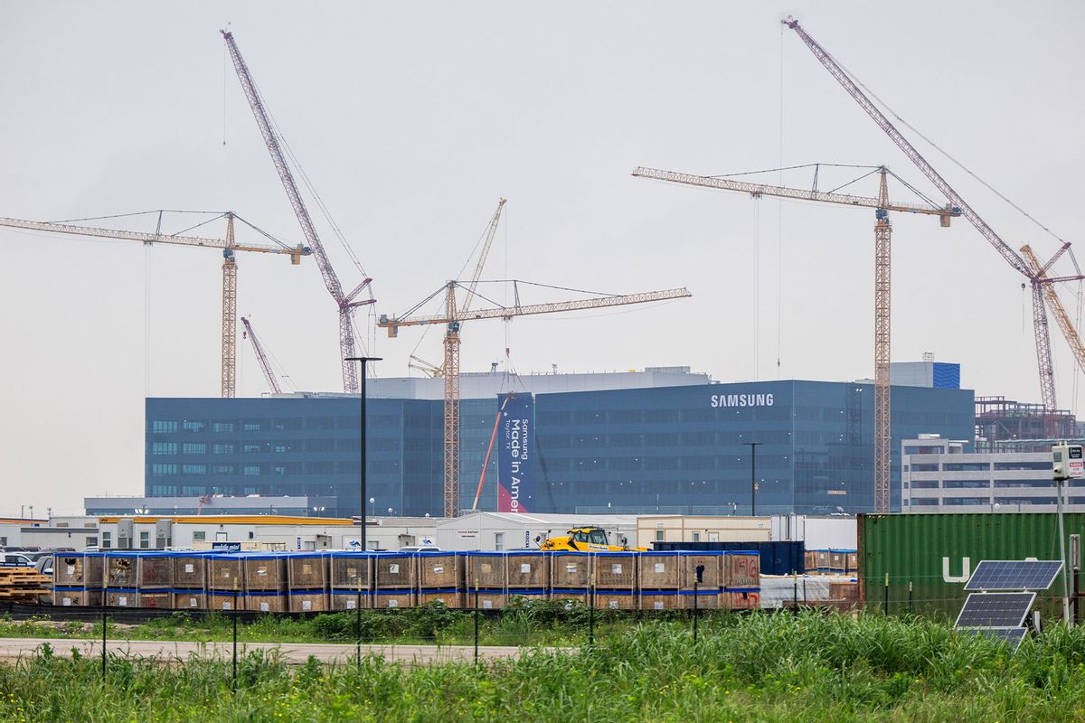 A general view of the Samsung Austin Semiconductor plant on April 16, 2024 in Taylor, Texas. (Brandon Bell/Getty Images)