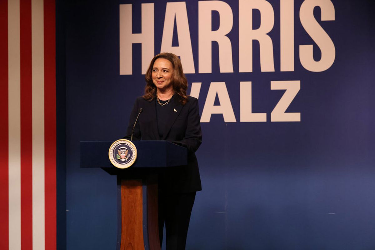 Maya Rudolph as Kamala Harris during the “Campaign” Cold Open on the September 28, 2024 episode of "Saturday Night Live" (Will Heath/NBC)