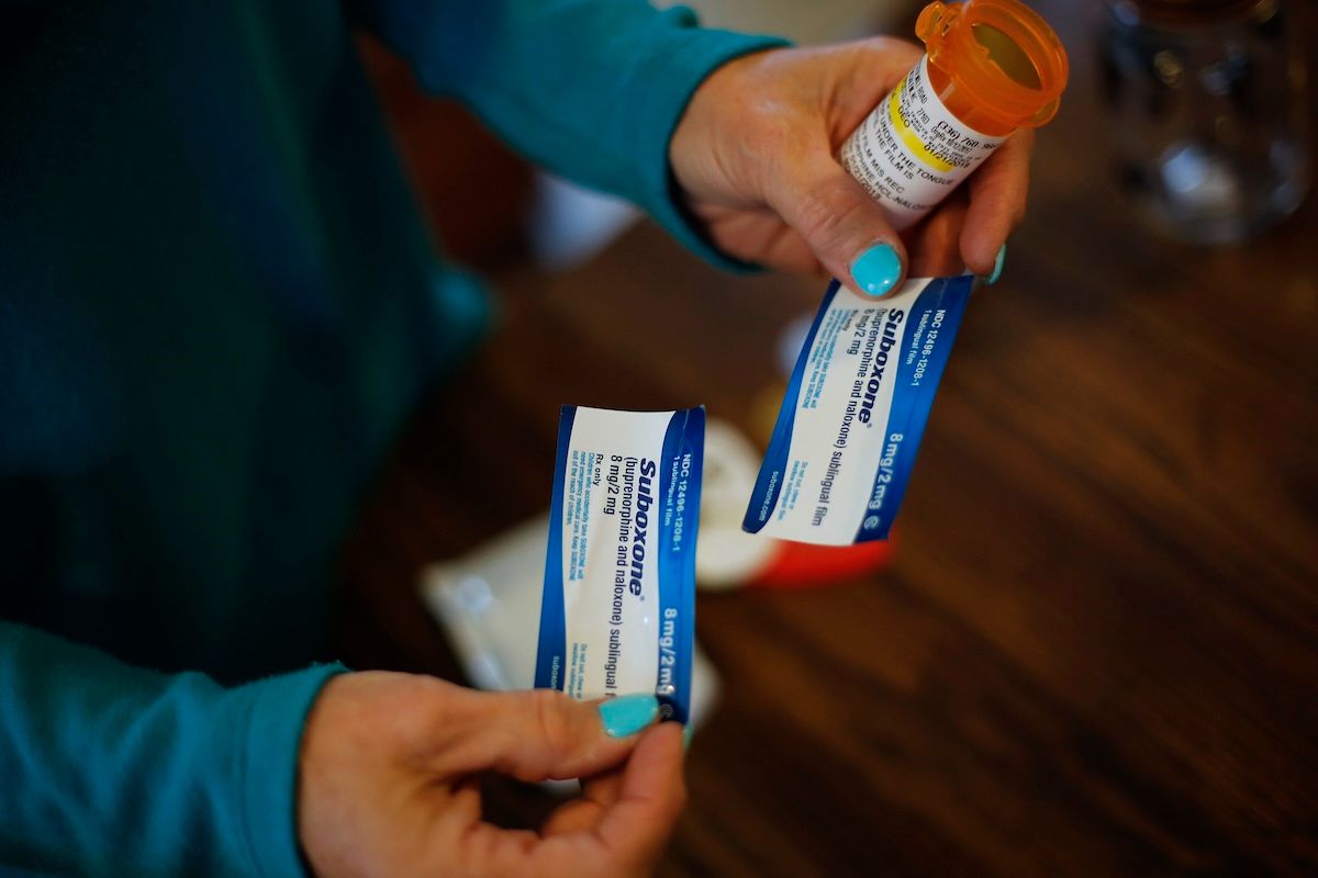 LEWISVILLE, NC - March 11: Susan Stevens shows off a prescription for Suboxone her daughter Toria filled the day before she died at her home in Lewisville, NC, Monday, March 11, 2019. Stevens lost her 22-year-old daughter Toria to an opioid overdose last year after years of her daughter struggling with addiction following a violent sexual assault. (Photo by Eamon Queeney/For The Washington Post via Getty Images)