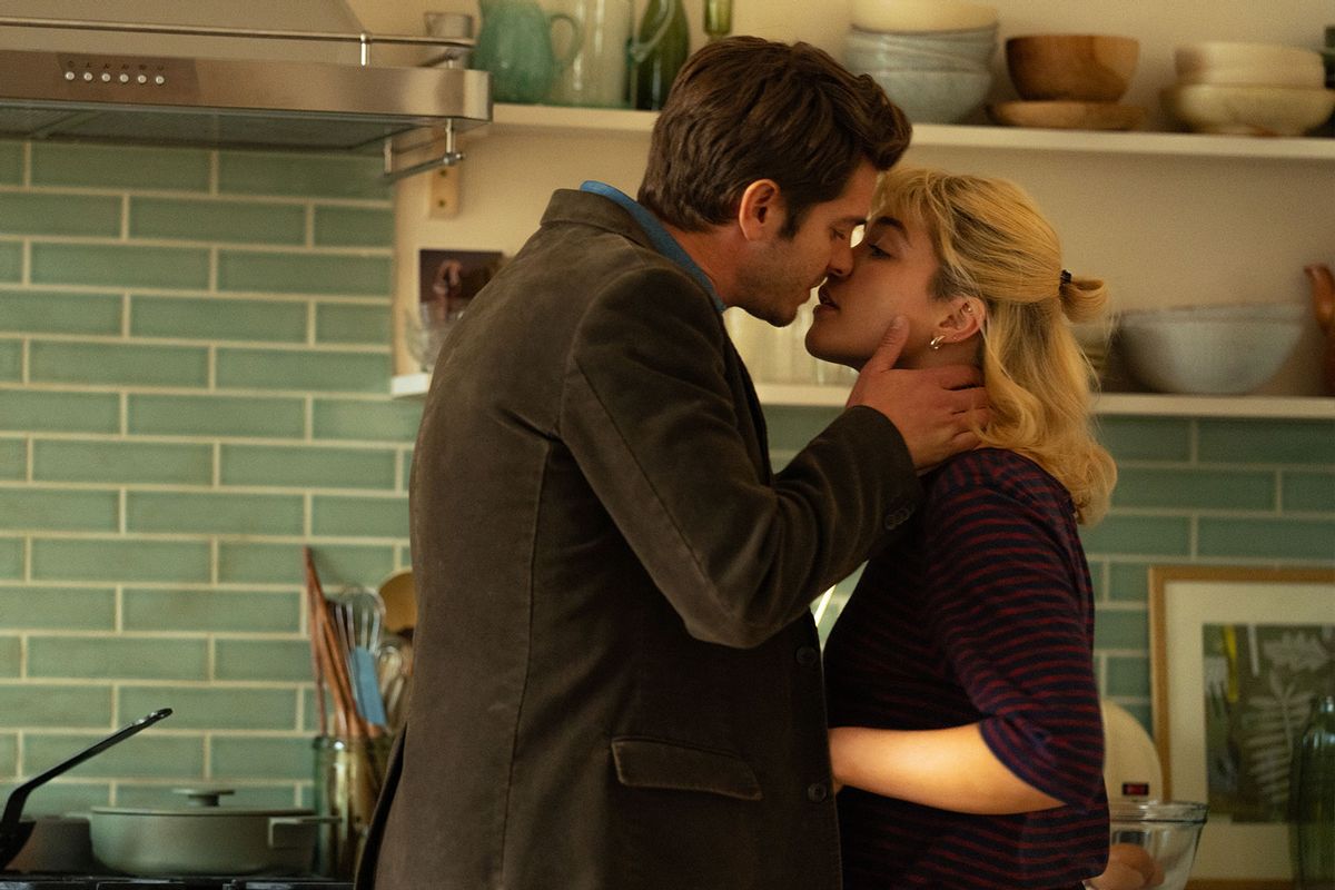 Andrew Garfield and Florence Pugh in "We Live In Time" (A24/Peter Mountain)