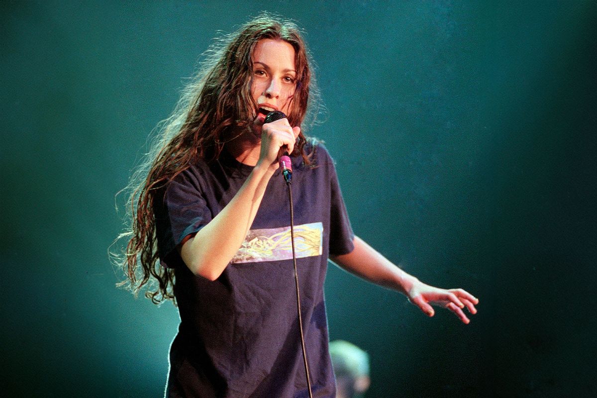 Alanis Morissette performs at The Omni Coliseum in Atlanta Georgia, September 14, 1996 (Rick Diamond/Getty Images)