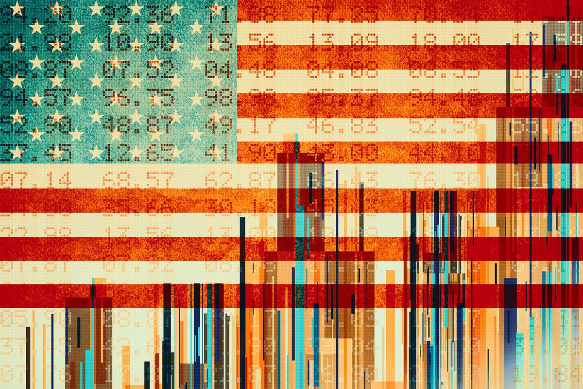 American flag with data (Getty Images/SEAN GLADWELL)