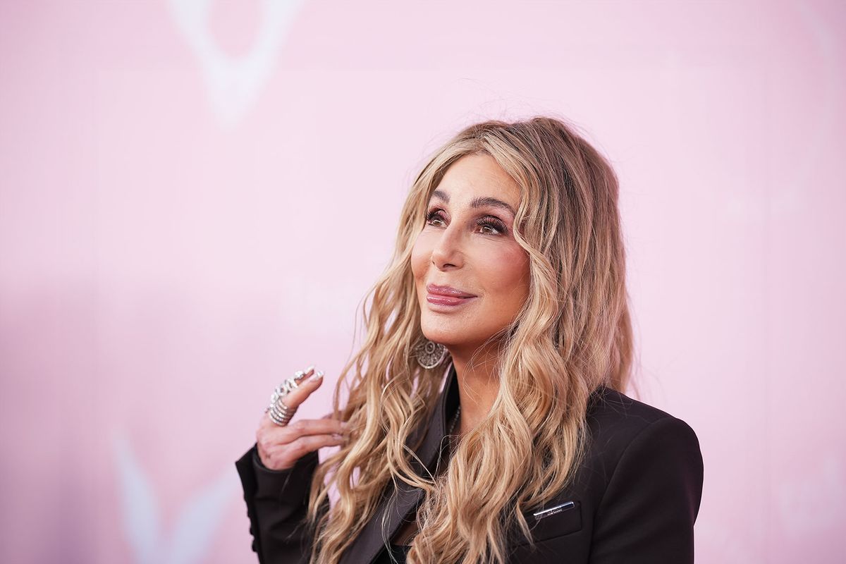 Cher at the Victoria's Secret Fashion Show held at the Brooklyn Navy Yard on October 15, 2024 in New York, New York. (John Nacion/WWD via Getty Images)