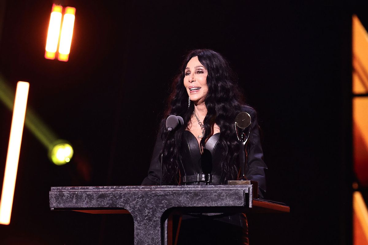 Inductee Cher speaks onstage during the 2024 Rock & Roll Hall Of Fame Induction Ceremony streaming on Disney+ at Rocket Mortgage Fieldhouse on October 19, 2024 in Cleveland, Ohio. (Theo Wargo/Getty Images for The Rock and Roll Hall of Fame)