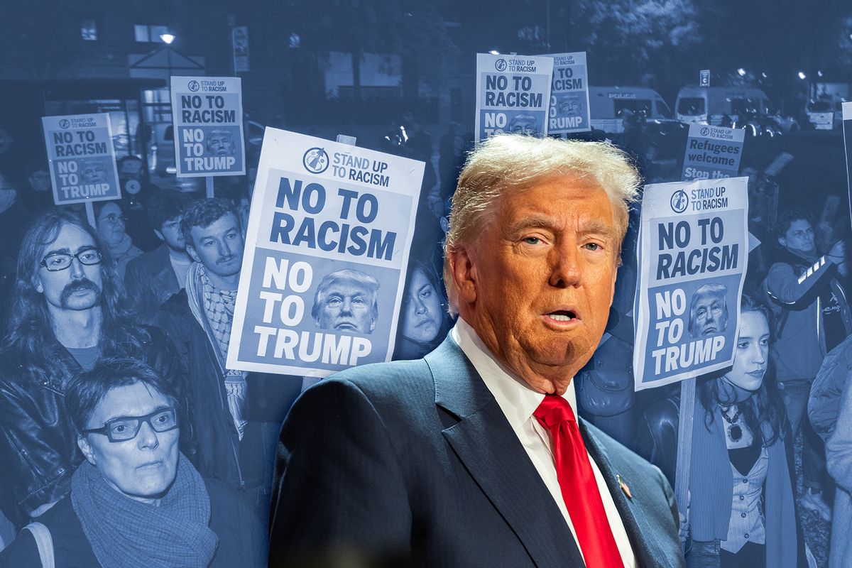 Donald Trump and Anti-Trump Protesters (Photo illustration by Salon/Getty Images)