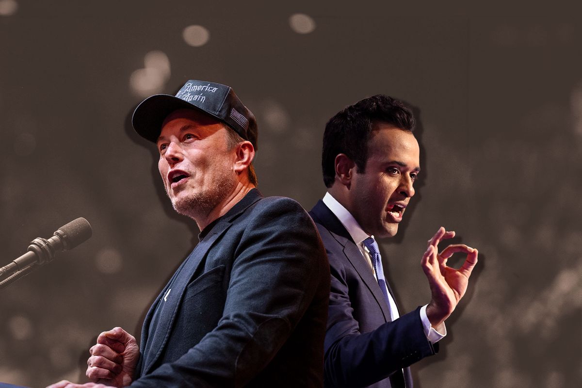 Elon Musk and Vivek Ramaswamy (Photo illustration by Salon/Getty Images)