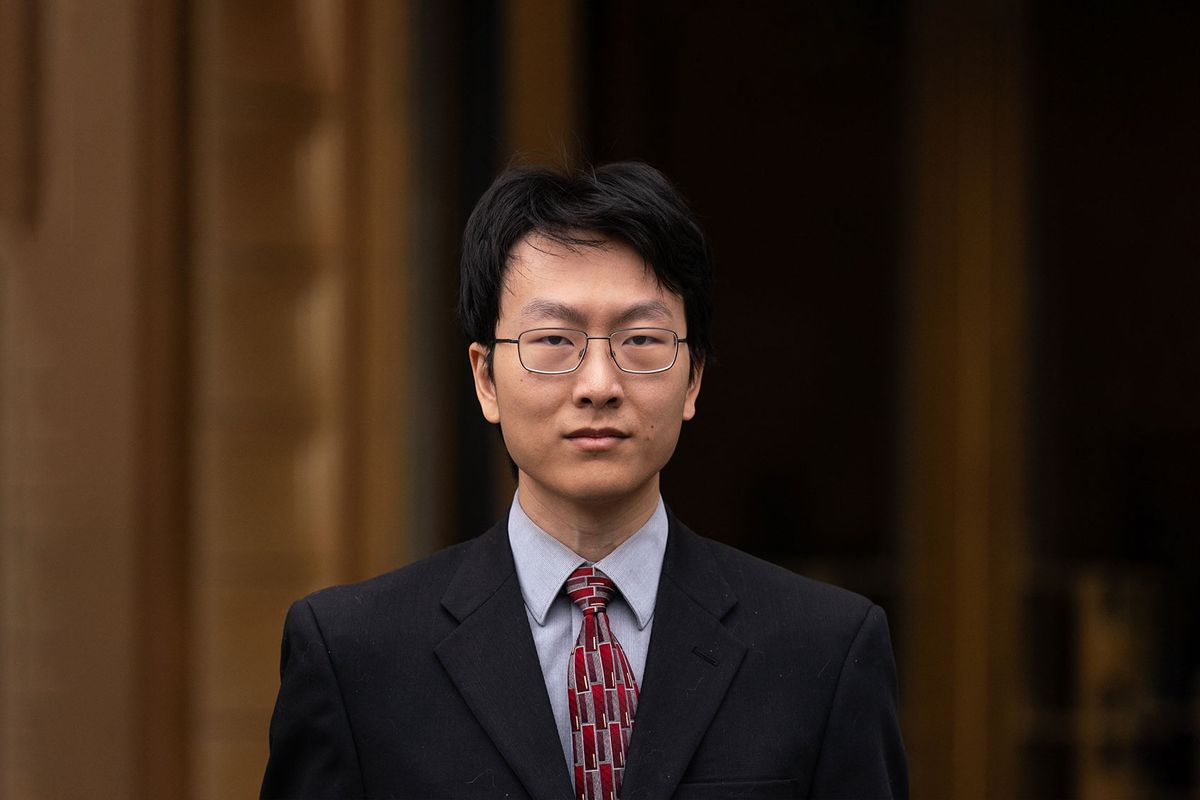 Gary Wang, co-foudner of the crypotcurrency exchange FTX, departs federal court after his sentencing hearing for fraud charges on November 20, 2024, in New York City. (ADAM GRAY/AFP via Getty Images)