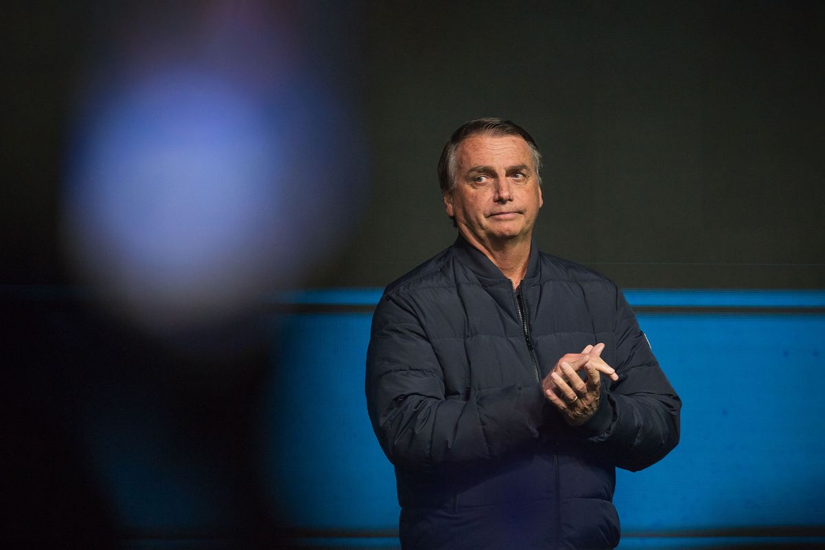 Former President of Brazil Jair Bolsonaro reacts during the Conservative Political Action Conference (CPAC) on July 7, 2024 in Camboriu, Brazil. (Pedro H. Tesch/Getty Images)